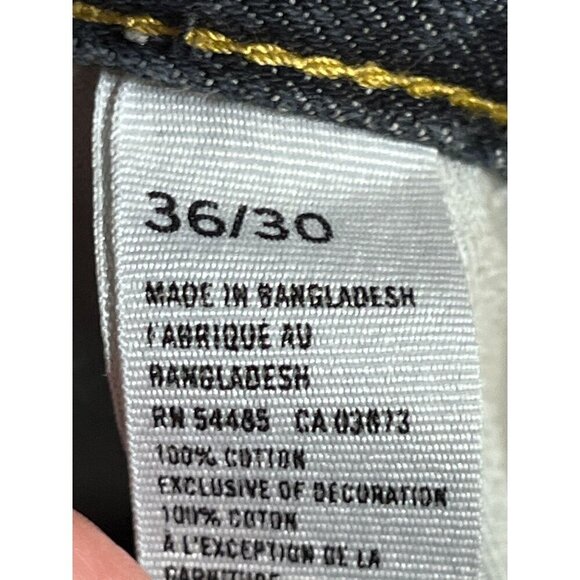 American Eagle Jean Men 36 Blue Dark Wash Loose Preppy Straight Leg Western Y2K - Picture 13 of 13